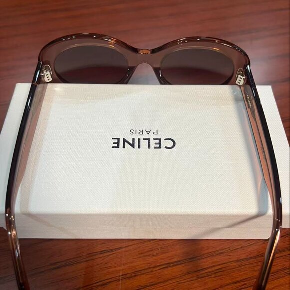 CELINE Triomphe 01 Sunglasses In Acetate BROWN CRYSTAL - Picture 3 of 7